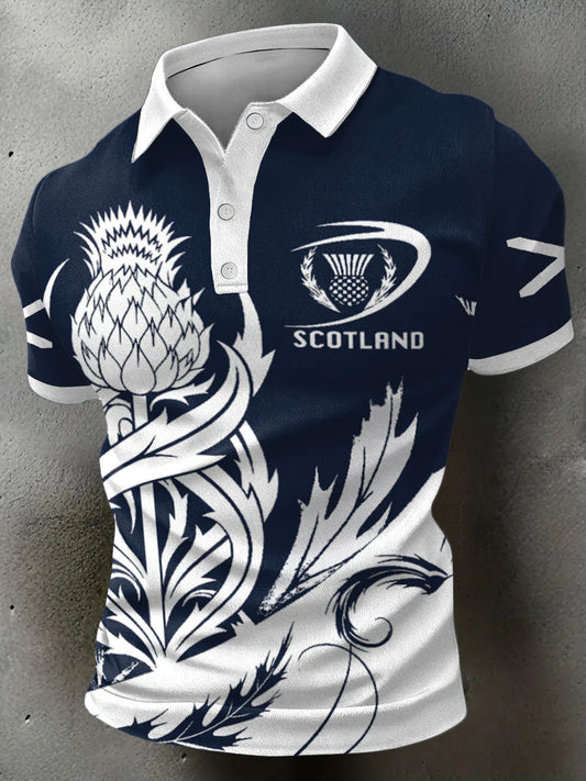 Scotland Rugby Polo V10 , Scotland Shirt , Scotland 2026 Shirt