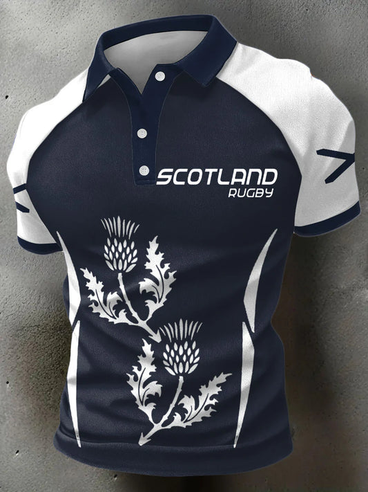 Scotland Rugby Polo V13 , Scotland Shirt , Scotland 2026 Shirt